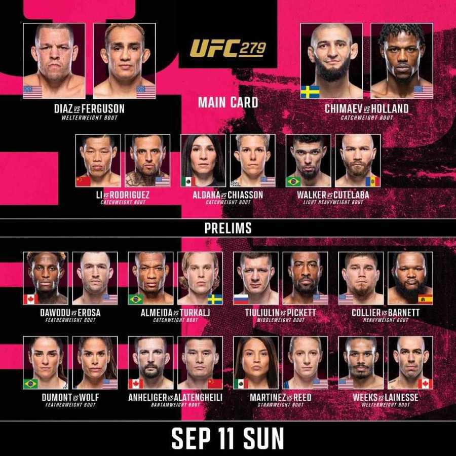 UFC 279 кард