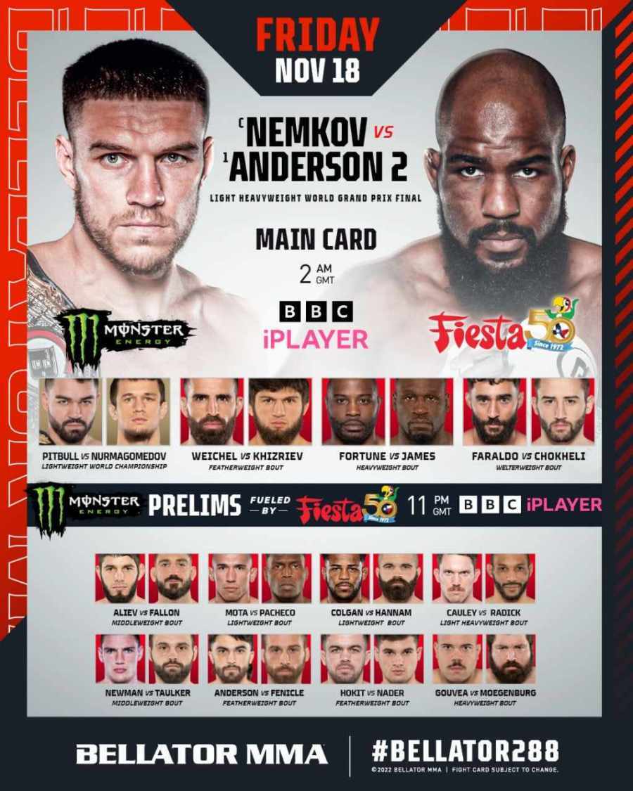 Bellator 288 кард