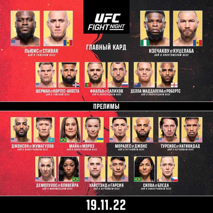 UFC Vegas 65 кард