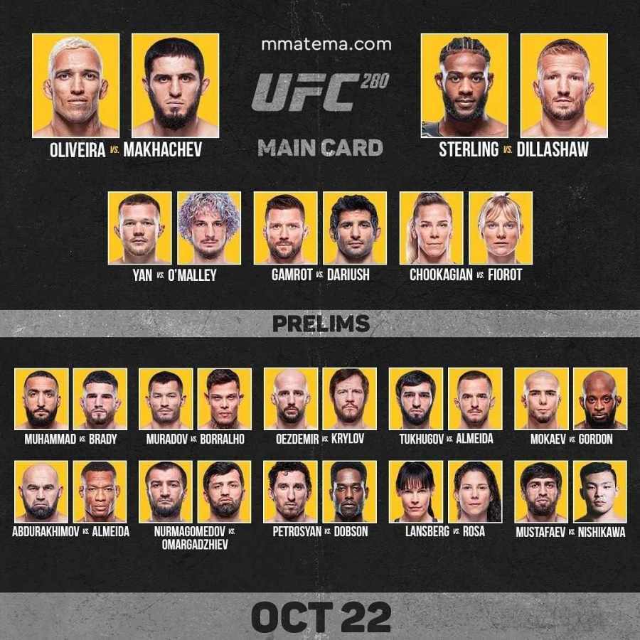 UFC 280 кард