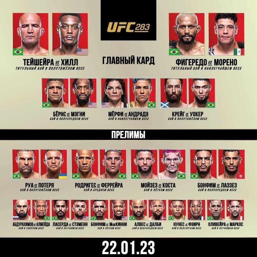 UFC 283 кард