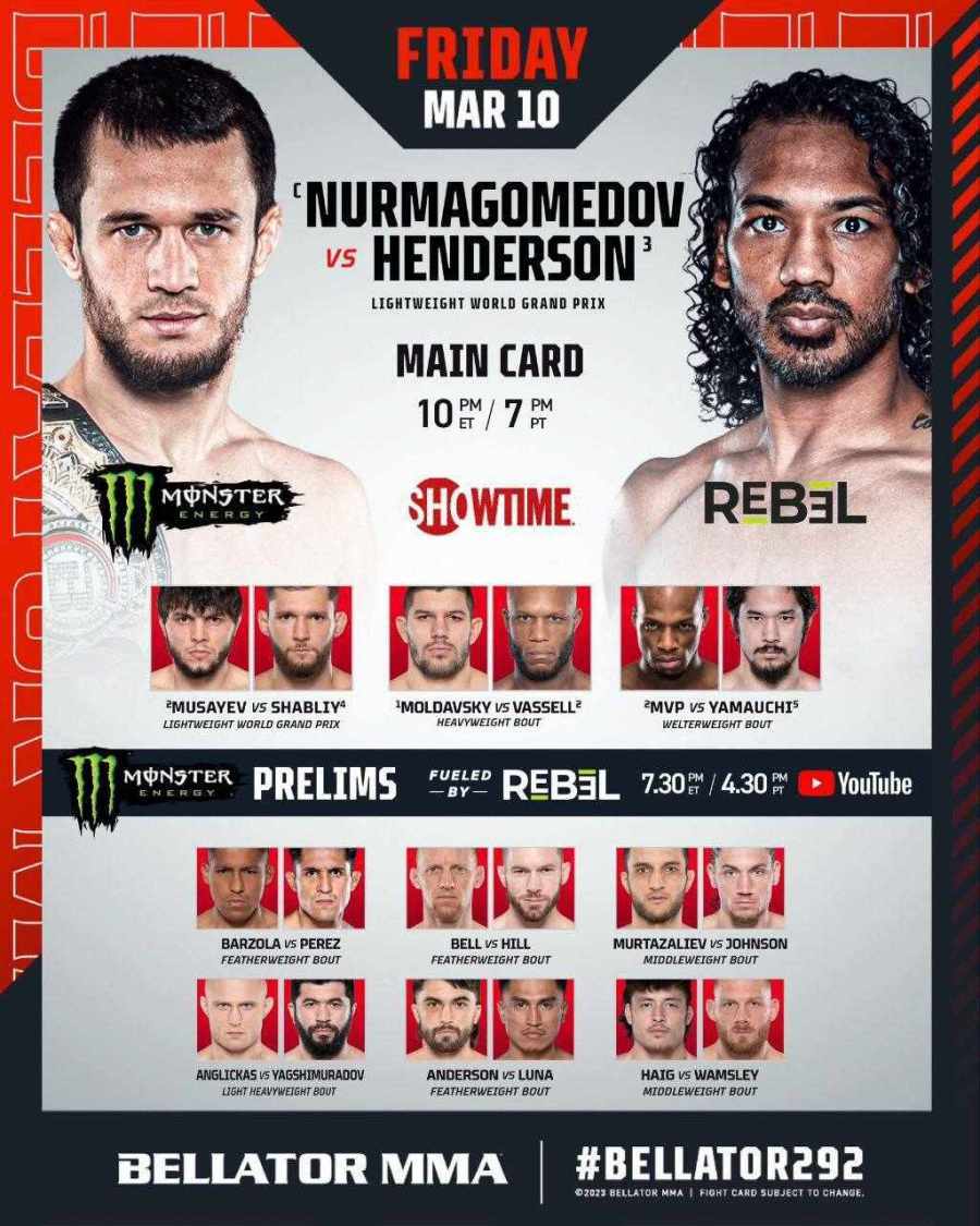 Bellator 292 кард