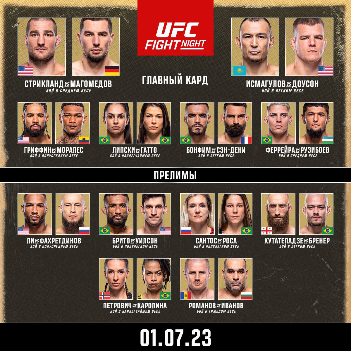 UFC on ESPN 48 кард