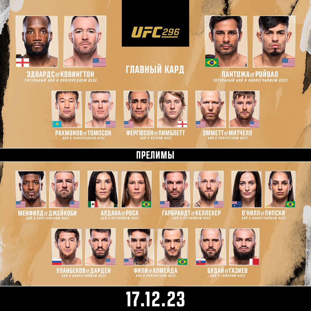  UFC 296