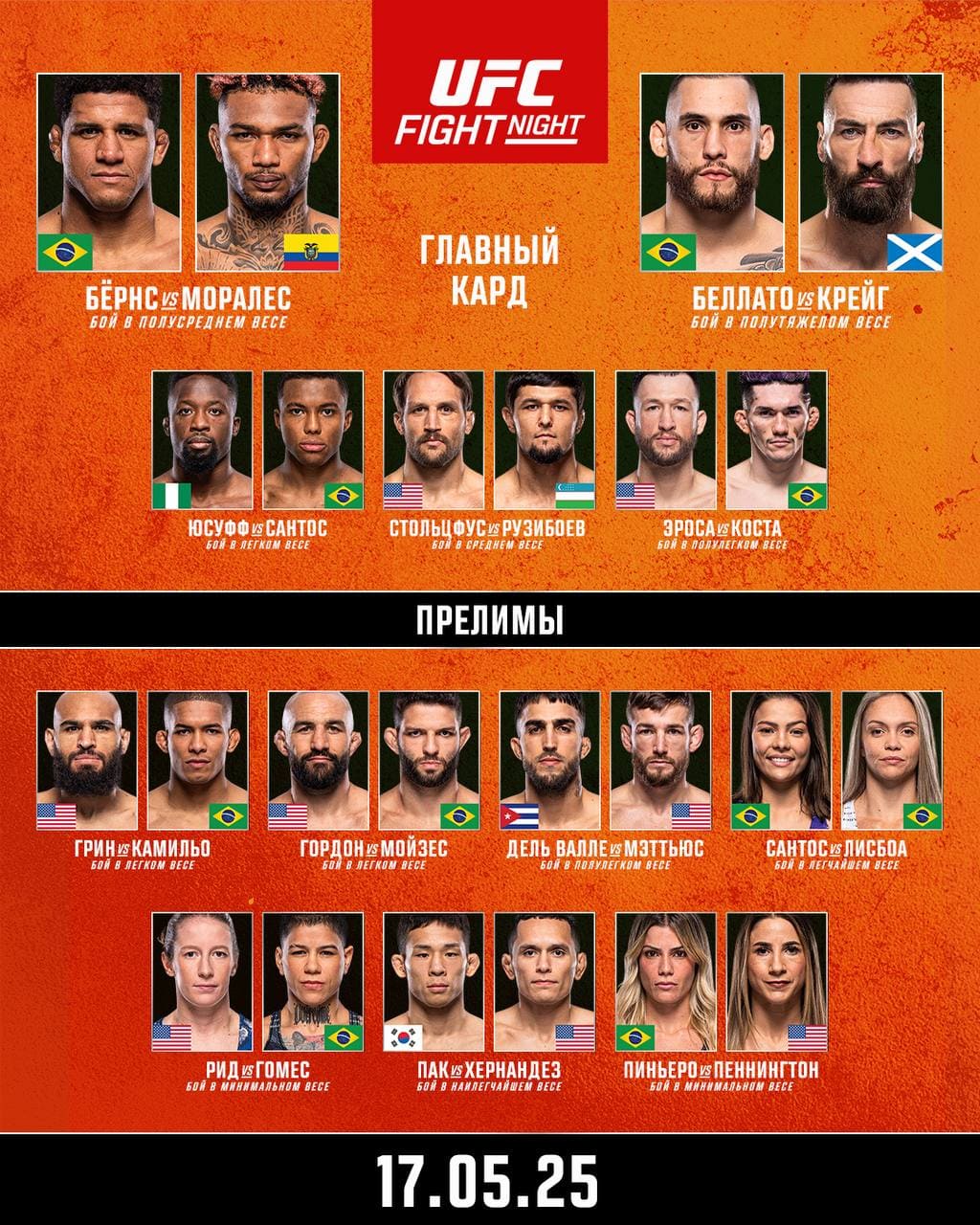 UFC Vegas 106 Прямая трансляция