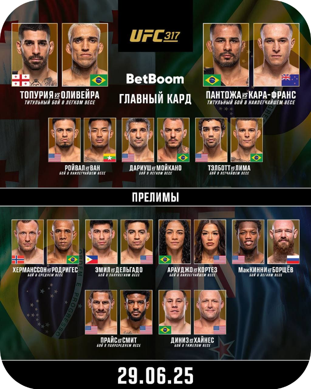 ufc 317 прямая трансляция