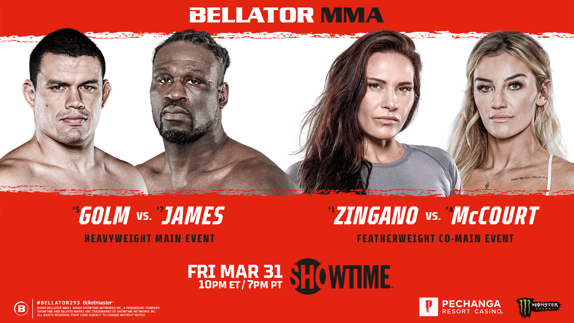 Bellator 293: Голм - Джеймс Дата, Время, Расписание боев и Кард участников